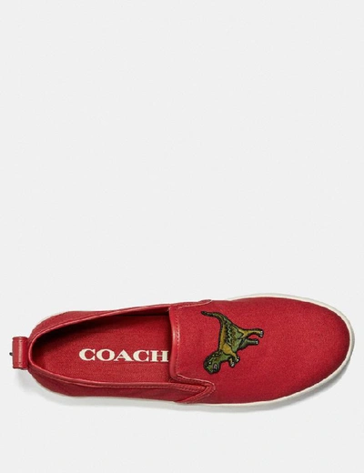 Shop Coach C115 Slip On In Rexy Red