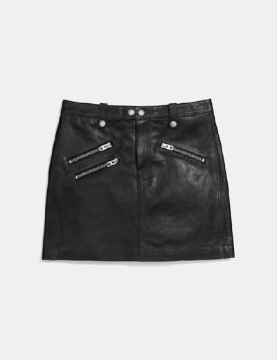 Shop Coach Multi Zip Skirt - Women's In Black