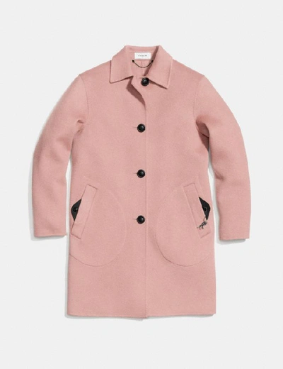 Shop Coach Luxury Wool Coat - Women's In Blush