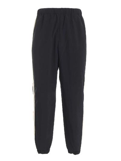 Shop Kenzo Beige Detailed Pants In Black