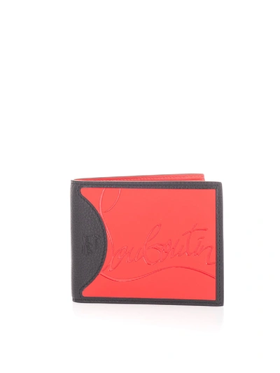 Shop Christian Louboutin Coolcard Wallet In Black And Red