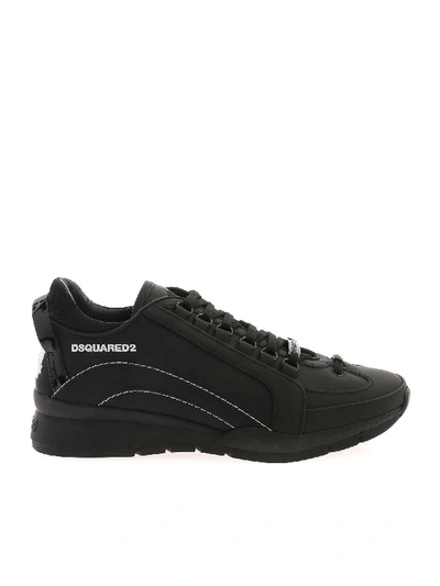 Shop Dsquared2 Lace Up Low Top Sneakers In Black