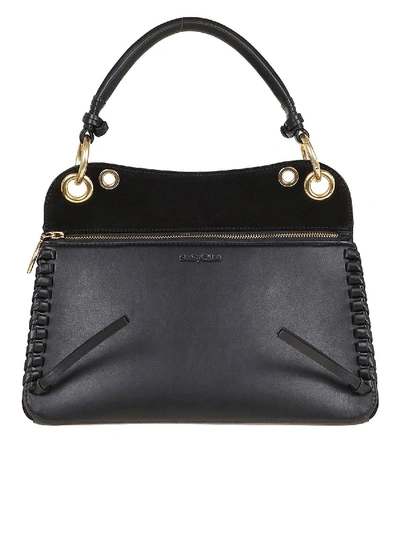 Shop See By Chloé Ellie Structured Leather Bag In Black