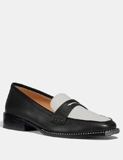 Shop Coach Nelli Loafer - Women's In Black/optic White