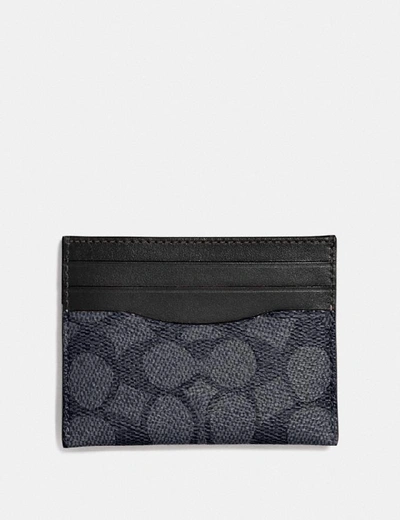 Shop Coach Kartenetui Aus Charakteristischem Canvas In Charcoal/black