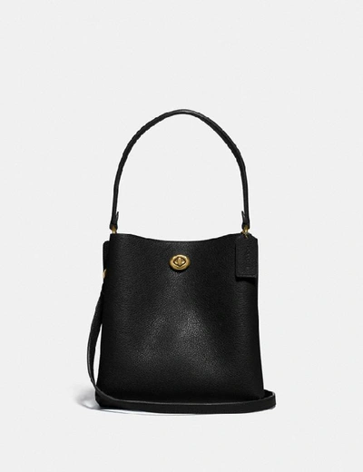 Shop Coach Charlie Bucket Bag 21 In Brass/black