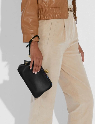 Kisslock clutch with shop blocked floral print