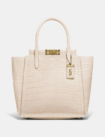 Shop Coach Troupe Tote In Alligator - Women's In Brass/gris