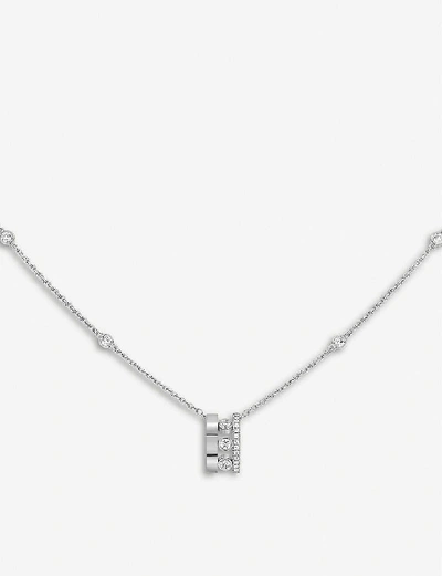 Shop Messika Women's White Gold Move Romane 18ct White-gold And Diamond Necklace