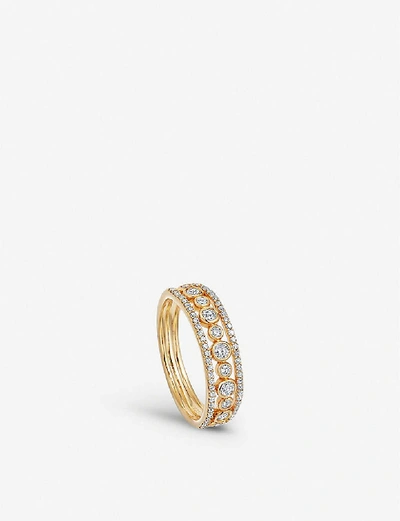 Shop Astley Clarke Women's Yellow Gold Triple Icon Nova 14ct Yellow-gold Diamond Ring