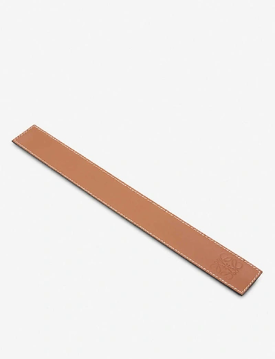 Shop Loewe Womens Tan Small Leather Slap Bracelet