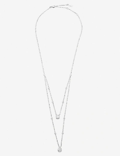 Shop Messika Women's White My Twin 18ct White-gold And Diamond Necklace