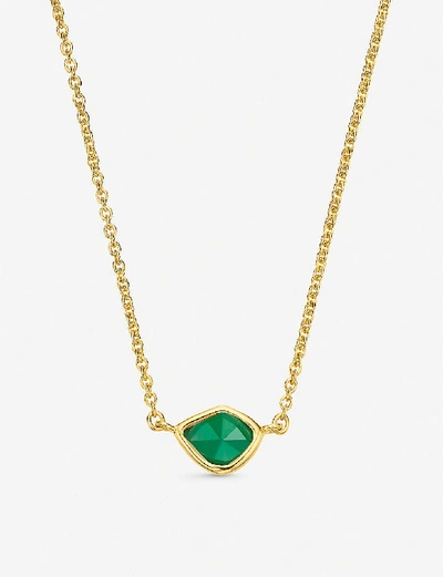 Shop Monica Vinader Women's 18ct Gold Vermeil Siren Mini Nugget 18ct Gold-plated Sterling Silver And Gree