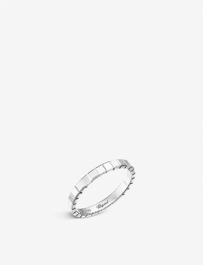 Shop Chopard Ice Cube 18ct White-gold Ring In White Gold