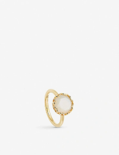 Shop Astley Clarke Paloma 18ct Yellow-gold Plated Moonstone Ring