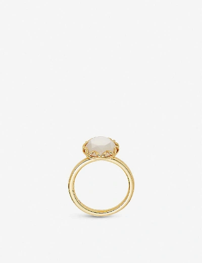 Shop Astley Clarke Paloma 18ct Yellow-gold Plated Moonstone Ring