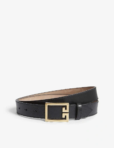 Shop Givenchy Logo-buckle Leather Belt In Black