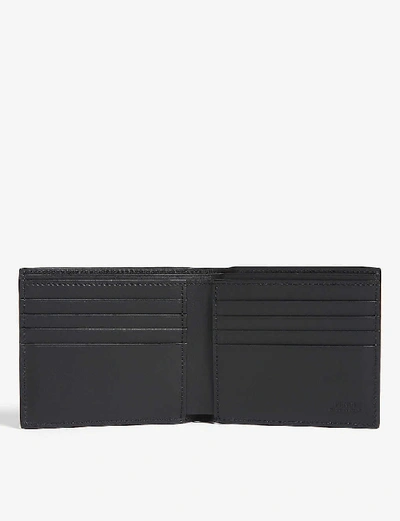 Shop Fendi Black Gold Bag Bugs Leather Billfold Wallet