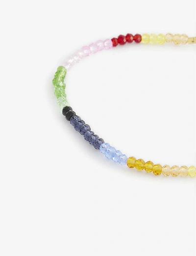 Shop Anni Lu Chasing Rainbows Gold-plated And Glass Bracelet