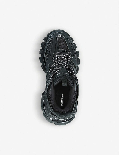 Balenciaga Track Logo-detailed Mesh And Rubber Sneakers In Black