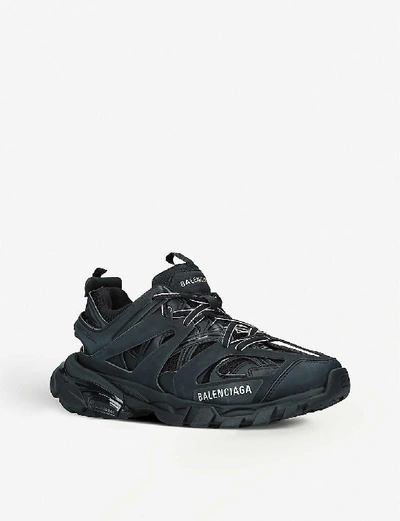 Shop Balenciaga Women's Black Track Nylon And Mesh Trainers