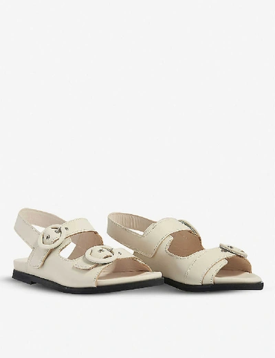 Shop Whistles Marcie Buckled Leather Sandals In Tan