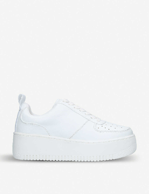 kurt geiger white platform trainers