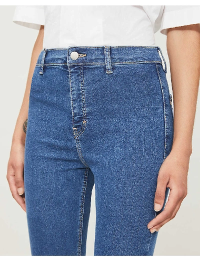 Shop Topshop Joni Skinny High-rise Jeans In Mid Stone