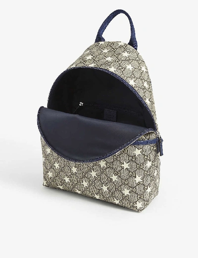 Shop Gucci Kids Gg Star-print Canvas Backpack In Multi
