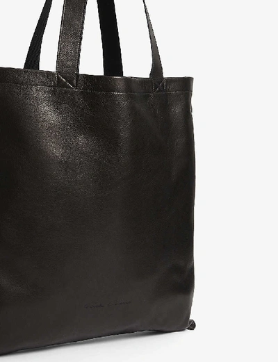 Shop Rick Owens Signature Leather Tote Bag