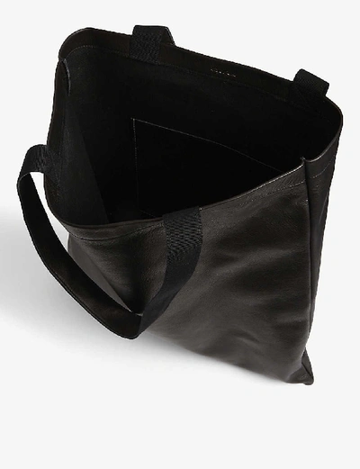 Shop Rick Owens Signature Leather Tote Bag