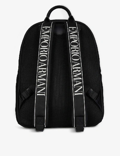 Shop Emporio Armani Brand-print Nylon Backpack