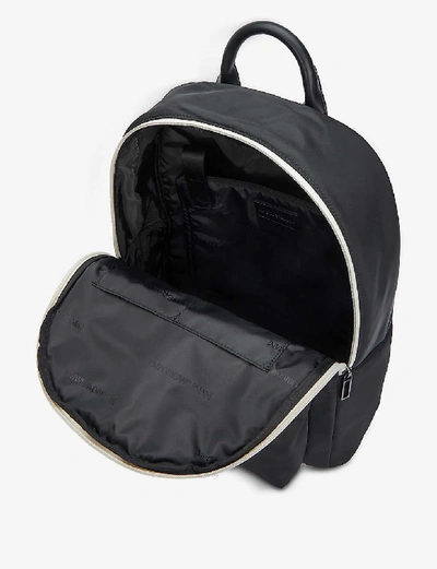 Shop Emporio Armani Brand-print Nylon Backpack