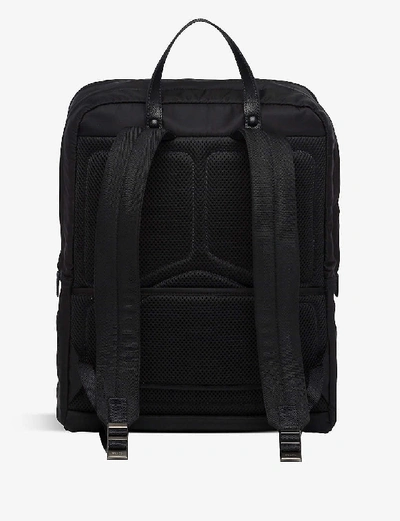 Shop Prada Leather And Recycled-nylon Backpack In Black