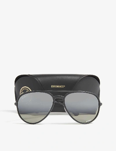 Ray Ban Rb4320 Chromance Aviator Sunglasses In Black | ModeSens