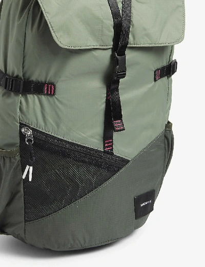 Shop Sandqvist Kasper Recycled Nylon Backpack In Multi Dusty/ Night Green