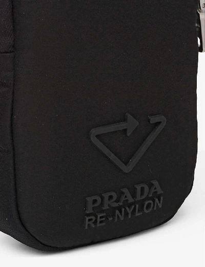 Shop Prada Leather And Recycled-nylon Mini Cross-body Bag