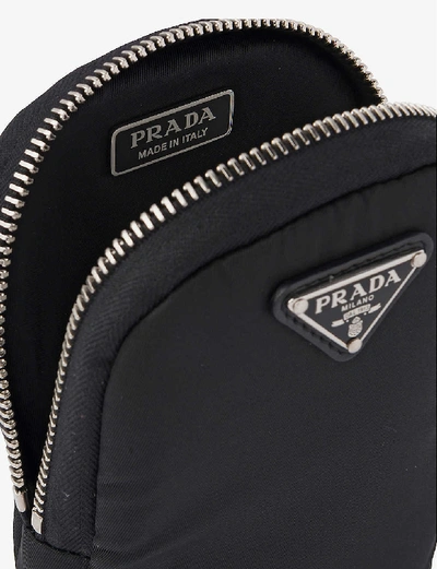 Shop Prada Leather And Recycled-nylon Mini Cross-body Bag