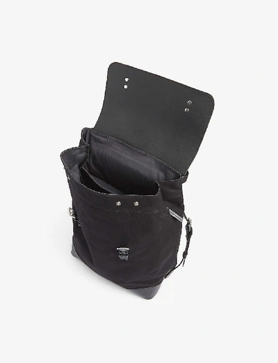 Shop Sandqvist Hege Organic Cotton Canvas Backpack In Black