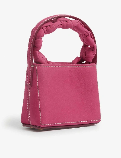 Shop Jacquemus Le Petit Sac Noeud Leather Top-handle Bag