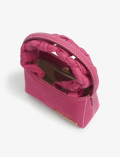 Shop Jacquemus Le Petit Sac Noeud Leather Top-handle Bag