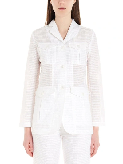 Shop Cecilie Bahnsen Women's White Polyester Jacket