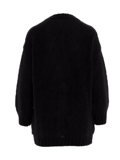 Shop Alessandra Rich Women's Black Wool Cardigan