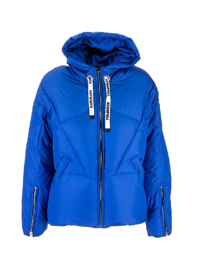 Shop Khrisjoy Women's Blue Polyester Down Jacket