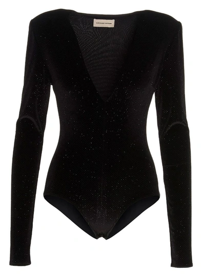 Shop Alexandre Vauthier Women's Black Polyester Bodysuit