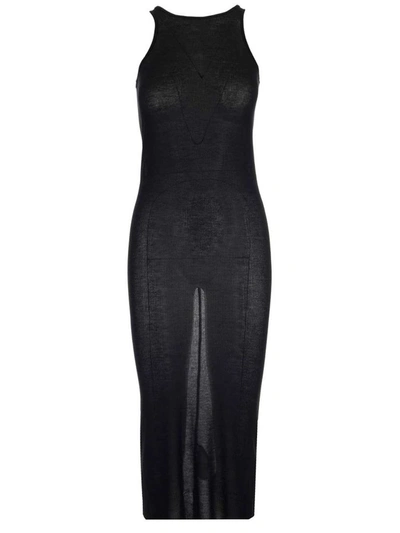 Shop Rick Owens Women's Black Viscose Dress