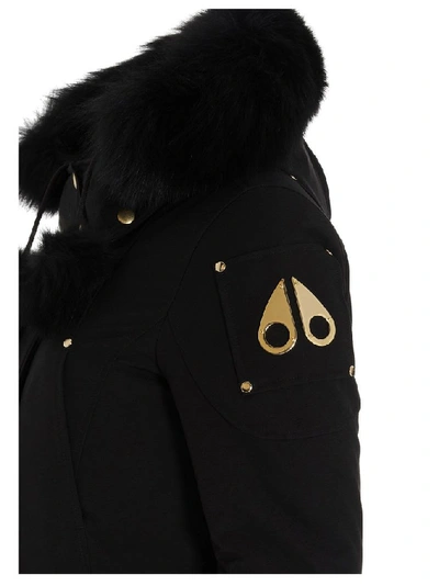 Shop Moose Knuckles Women's Black Cotton Outerwear Jacket