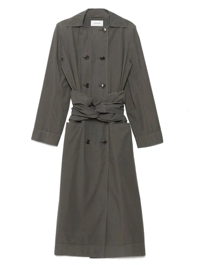 Shop Lemaire Women's Grey Cotton Trench Coat