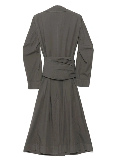 Shop Lemaire Women's Grey Cotton Trench Coat