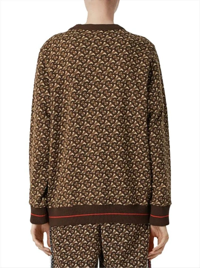 Shop Burberry Women's Brown Cotton Sweatshirt